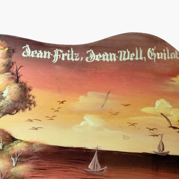 Jean Fritz Guillot Seascape Painting Tropical Landscape Placemat Wall Art Set - Picture 7 of 11